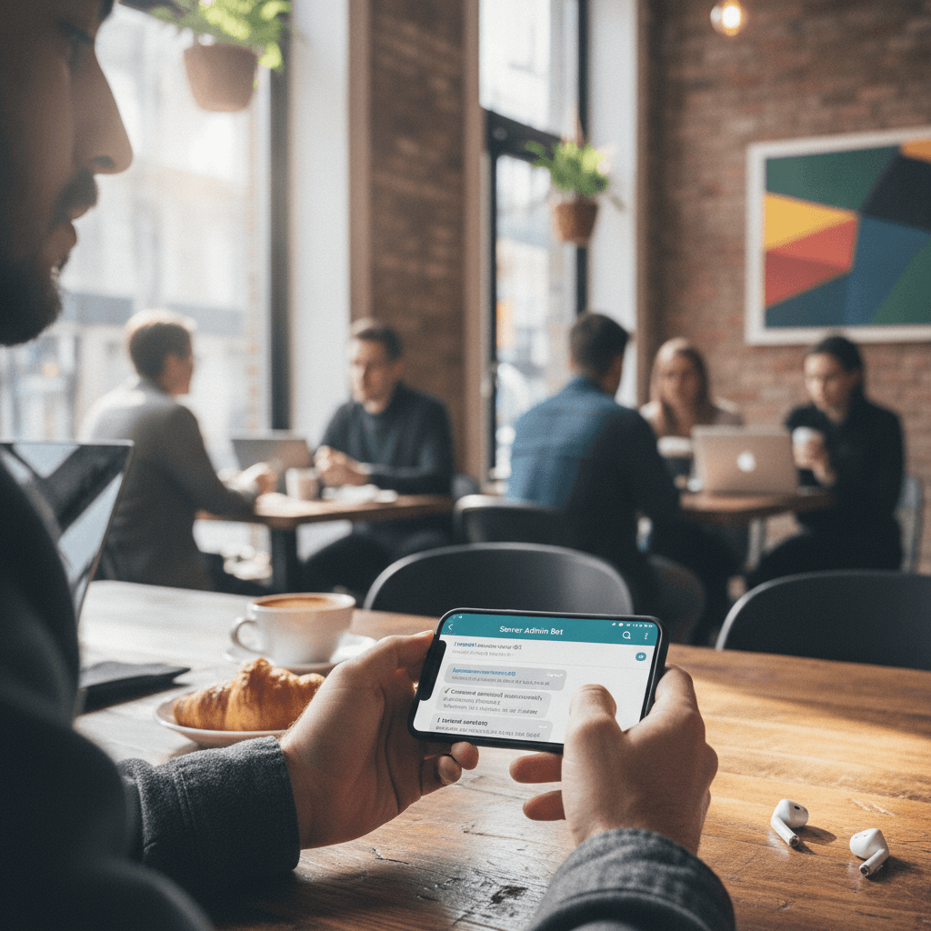 Run server admin workflows from your phone — local-first shell access from anywhere